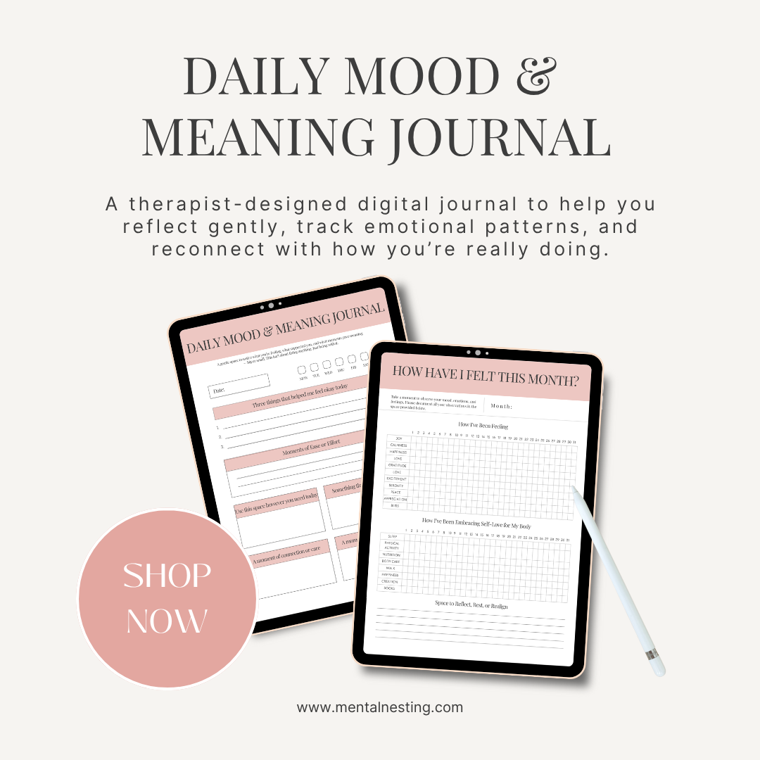 Daily Mood Tracker + Mental Health Journal PDF