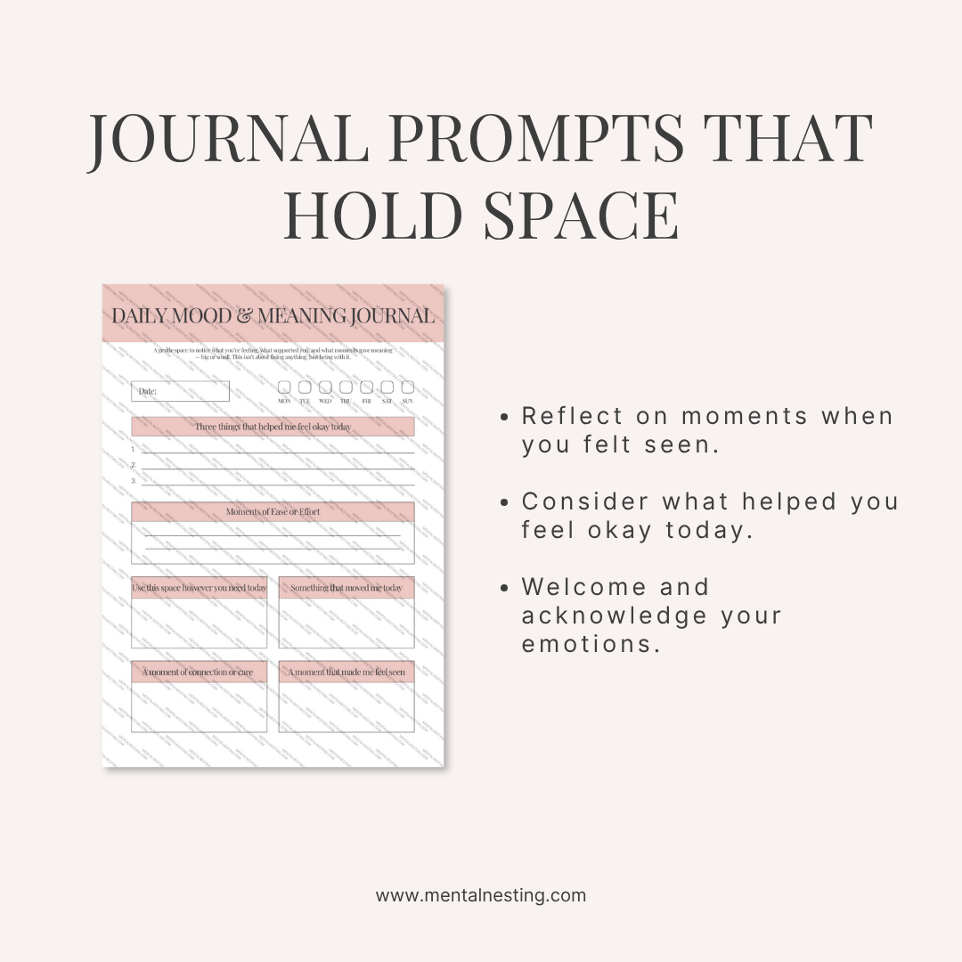 Daily Mood Tracker + Mental Health Journal PDF