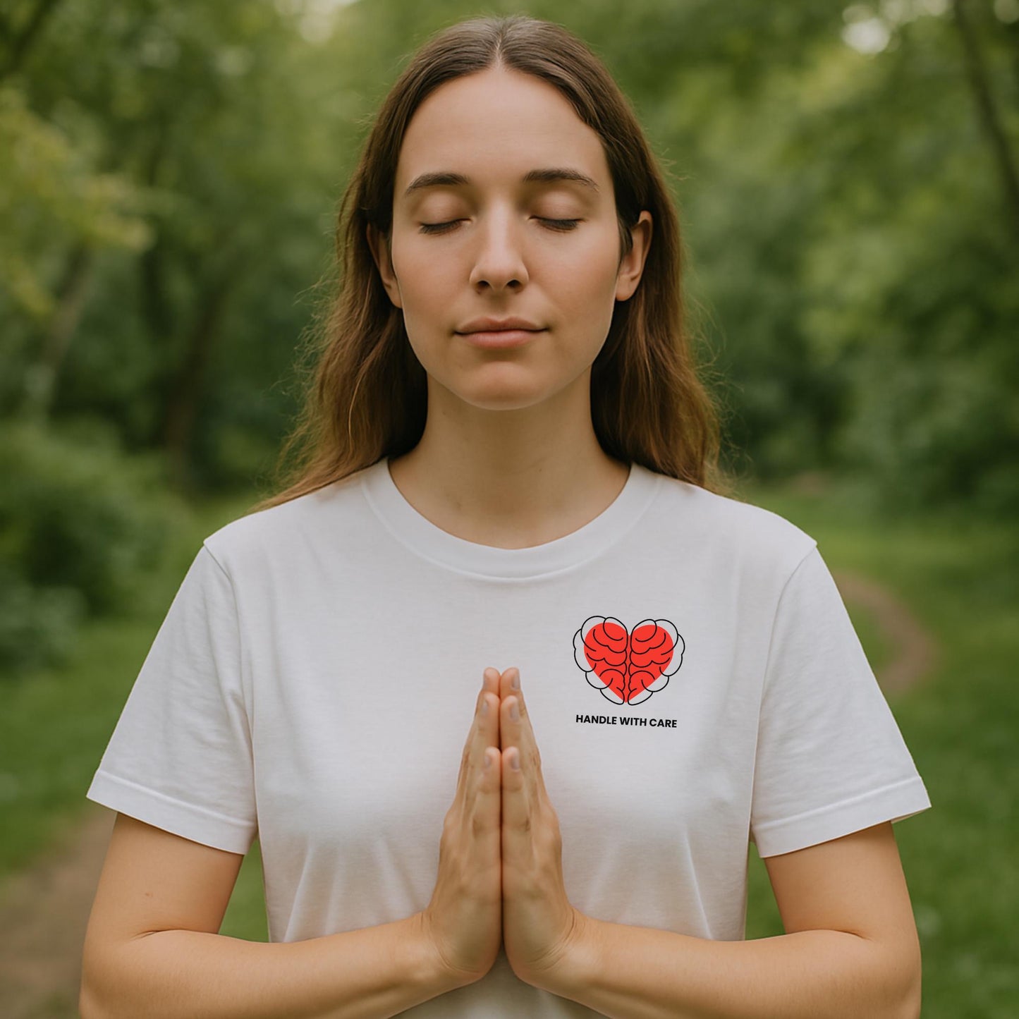 Handle with Care Heart Brain Unisex T-Shirt