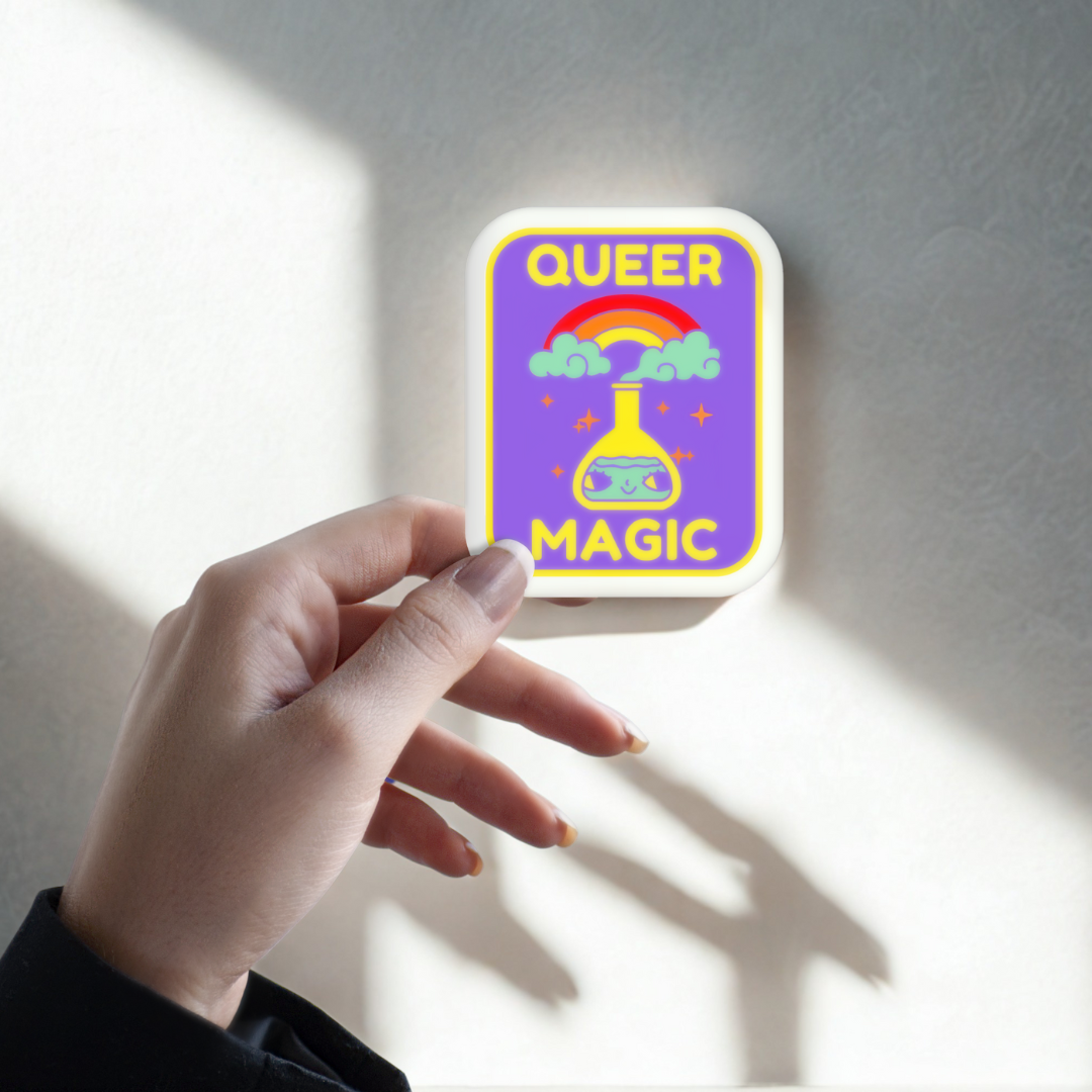 Queer Magic Sticker – Rainbow Chemistry Vinyl Decal | LGBTQ+ Pride Sticker | Colorful Queer Joy Gift | Gender Inclusive Mental Health