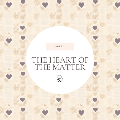 Cover with 'The Heart of the Matter' text and heart pattern
